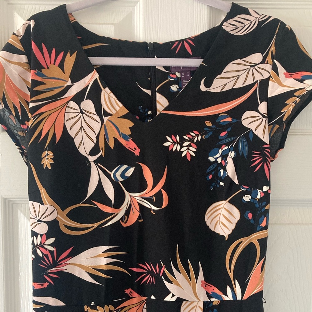 Long Tall Sally Black Jumpsuit with Floral Design